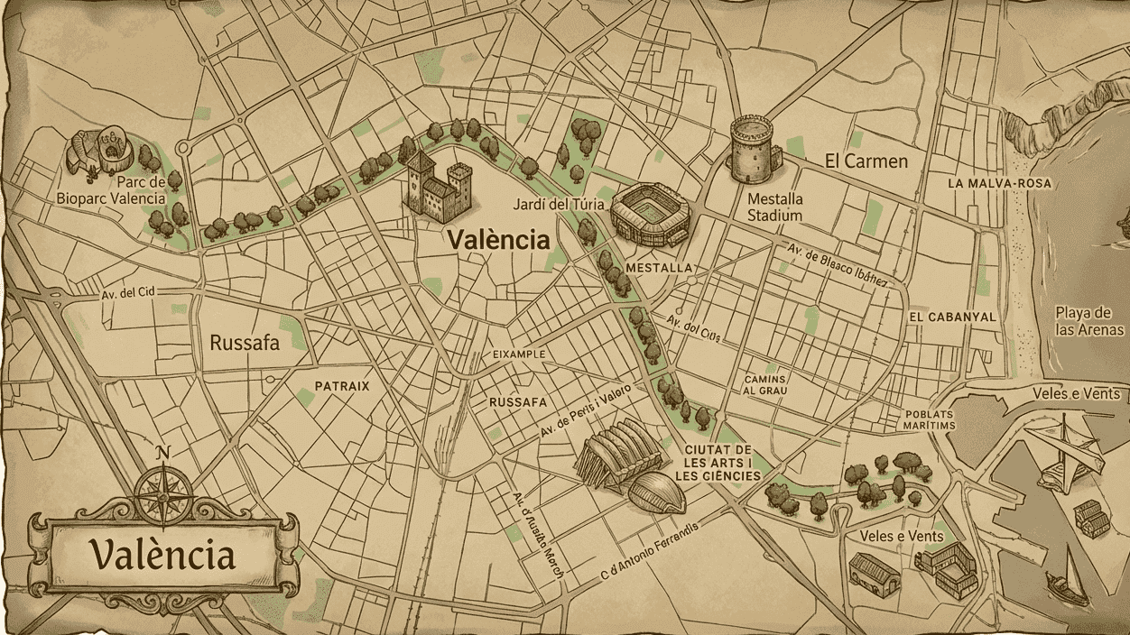 Map of Valencia showing the location of this Almorada property